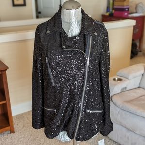Sequined Bomber Jacket